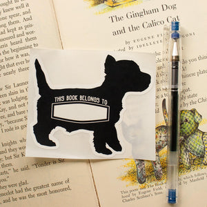 Puppy bookplates personalized - set of 10 - Sunshine and Ravioli