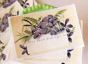 violet bookplates - set of 10 - Sunshine and Ravioli