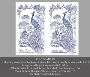 Watercolor Peacock Book Plates - set of 10 - Sunshine and Ravioli