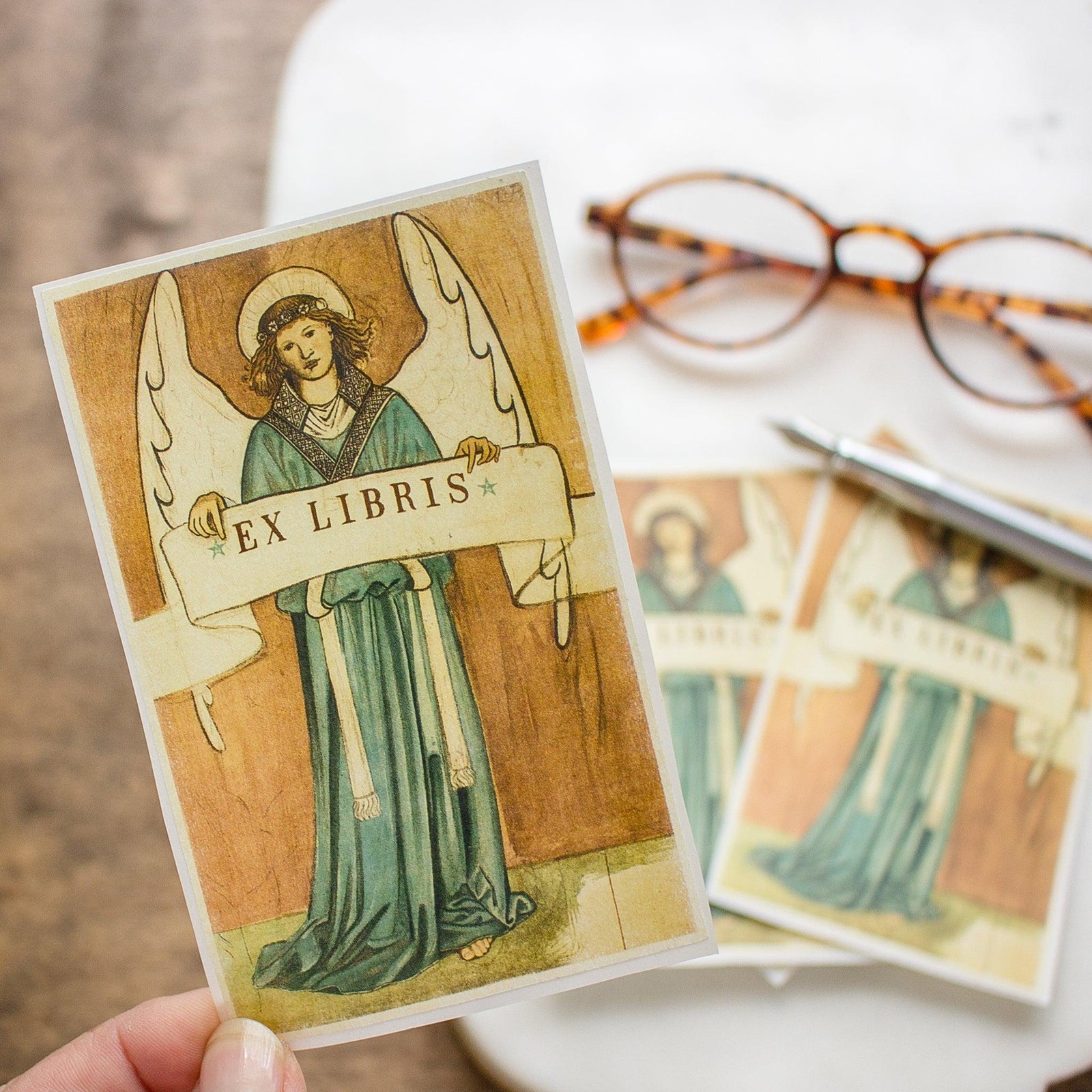 Angel bookplates - set of 5, 10 or 20 - Sunshine and Ravioli